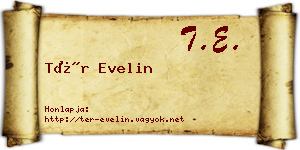 Tér Evelin névjegykártya