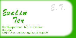 evelin ter business card